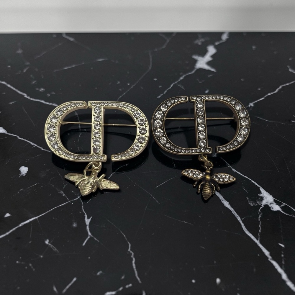 Christian UPCYCLED  Dior Bee Charms made into brooche